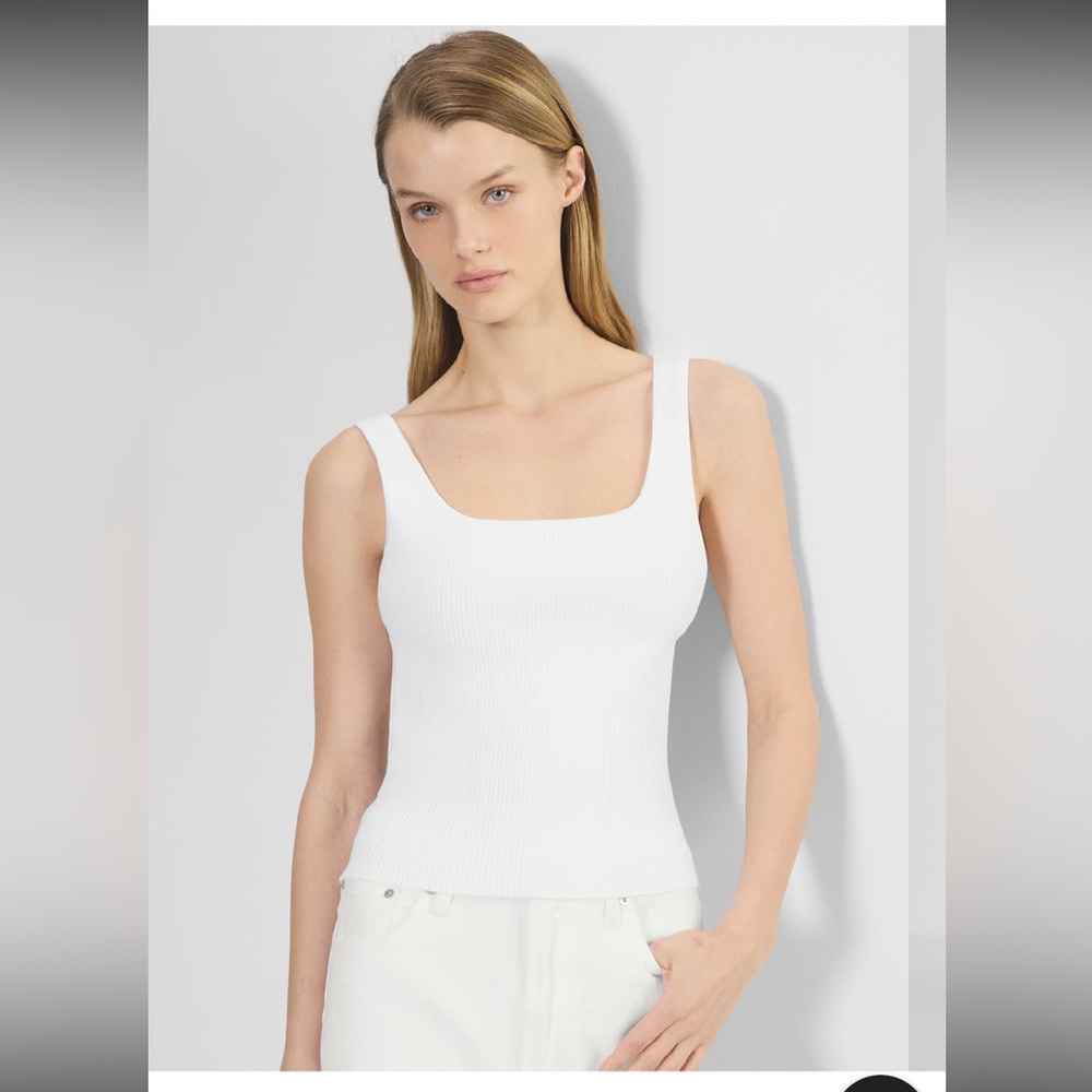 Aritzia Babaton ribbed Knit Squareneck Tank